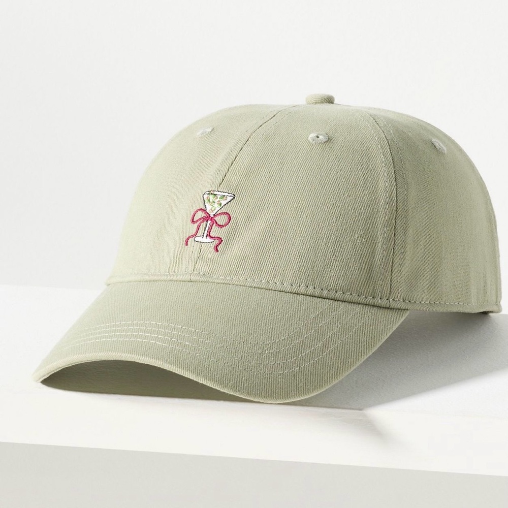 NWT Anthropologie Frasier Sterling Winter Icon Baseball Cap Olive Martini